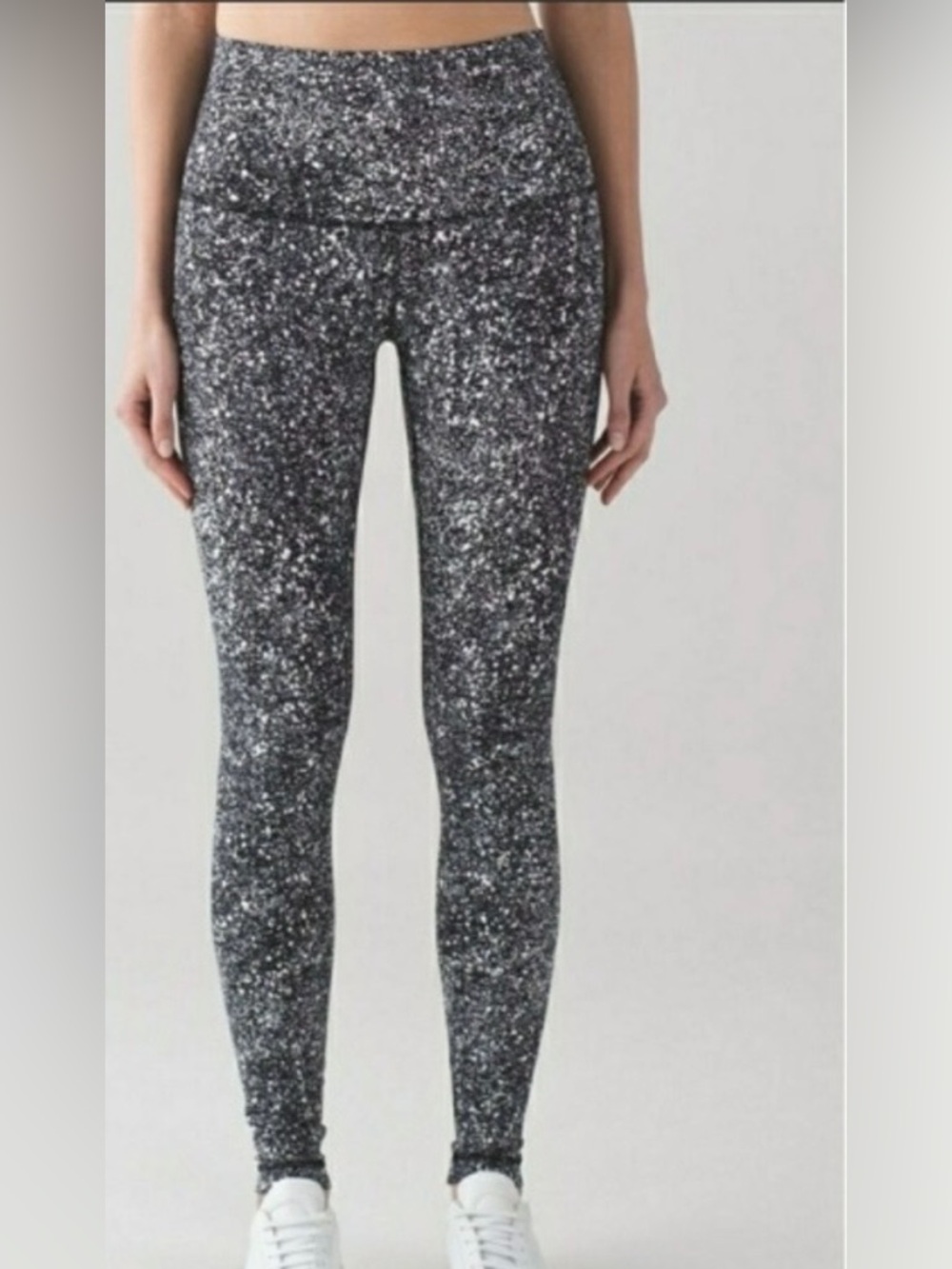 lululemon athletica Black Speckled High-Rise Leggings size 6